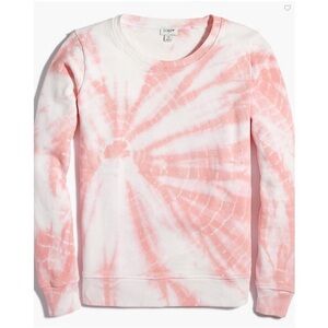NWT J. CREW Pink Tie-dyed Pullover Sweatshirt // Medium
